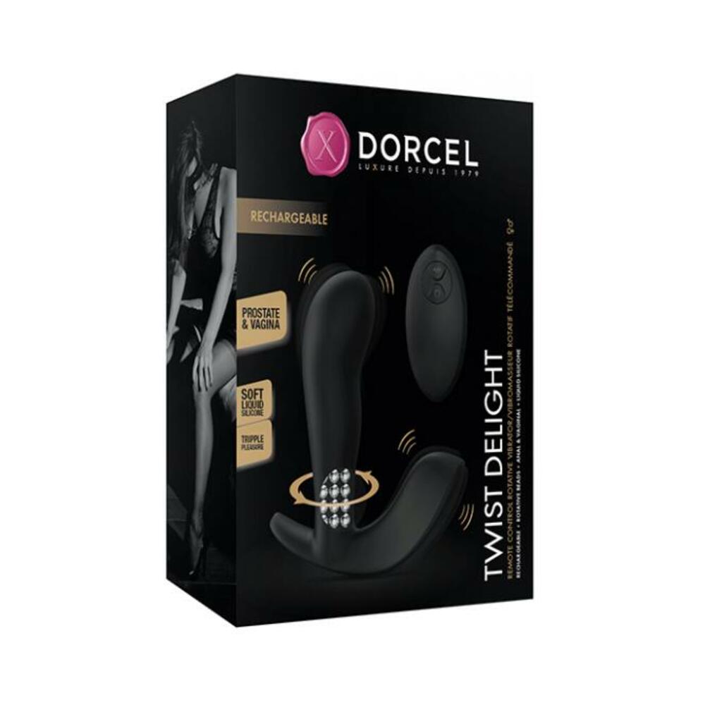 Dorcel Twist Delight Rotating Head W/beads - Black