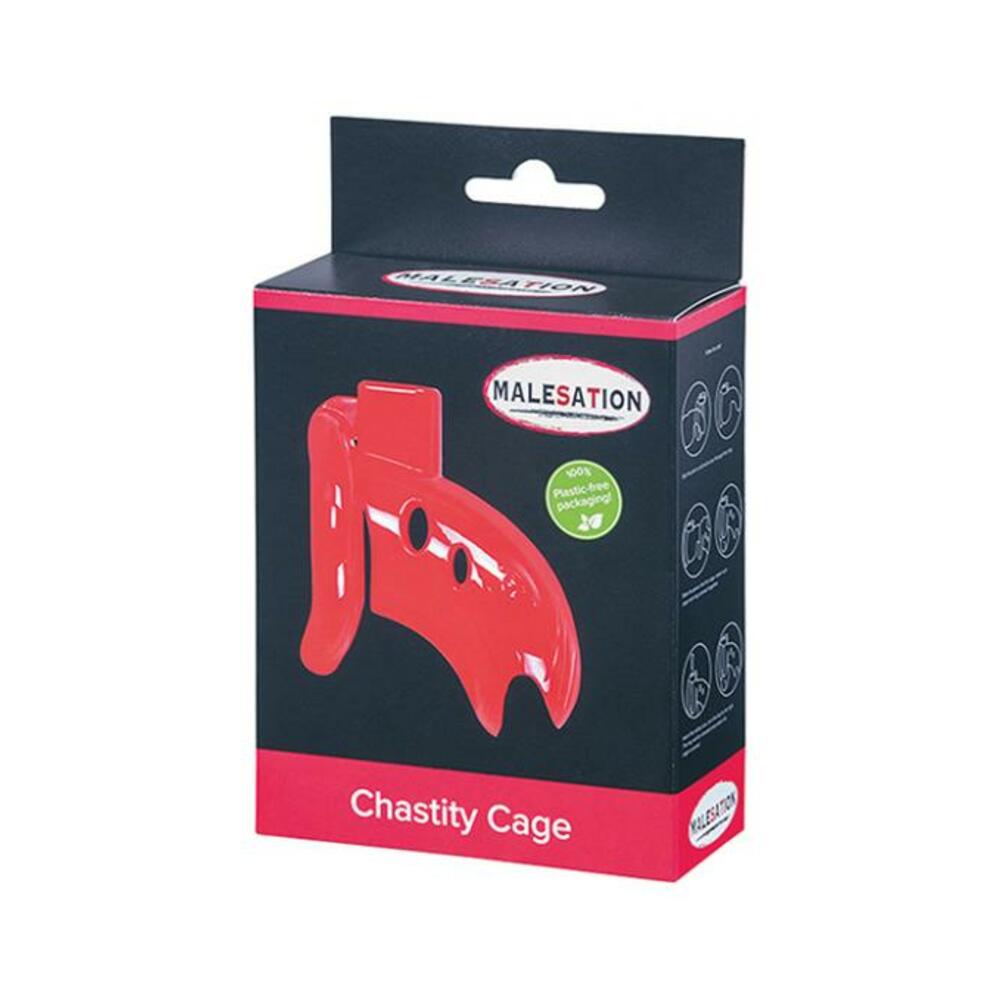 Malesation Chastity Cage - Red