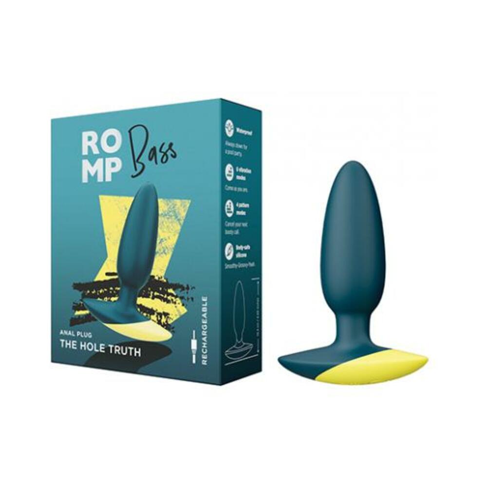 Romp Bass Vibrating Anal Plug - Teal