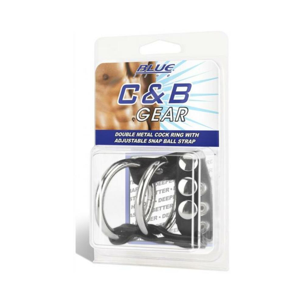 Cb Gear Double Metal Cock Ring W/strap