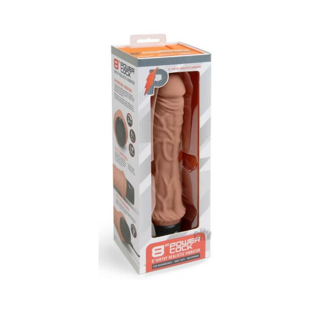 Pc Girthy Realistic Vibrator 8 Mocha