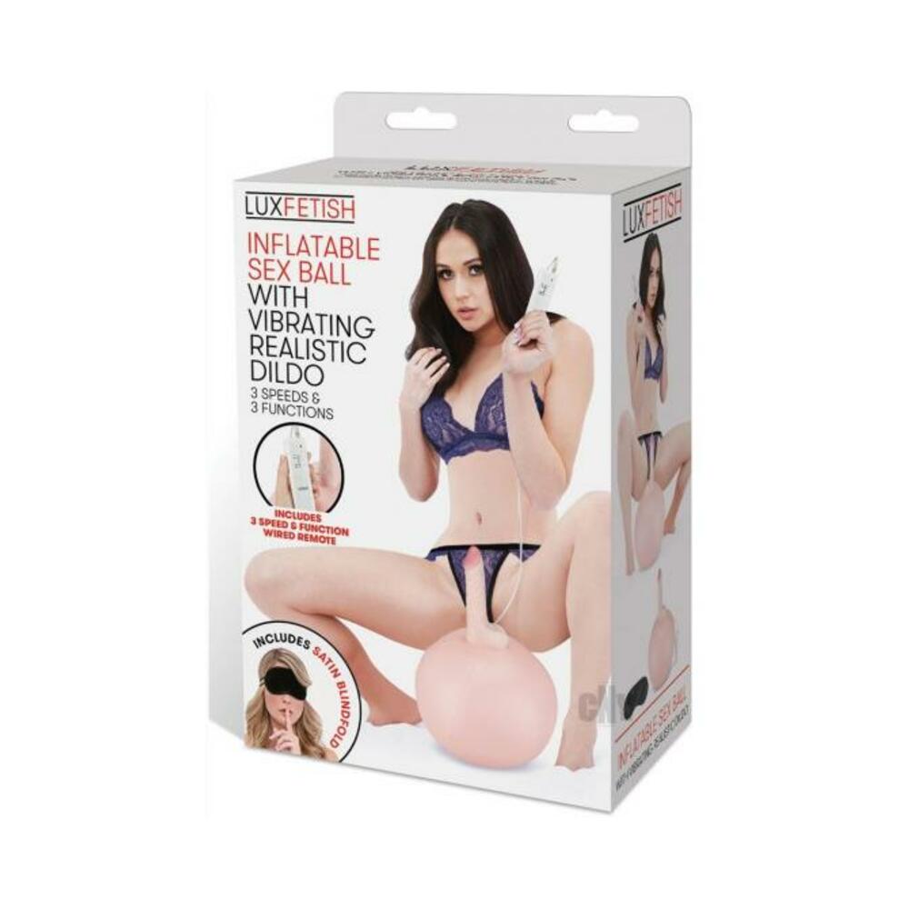 Lux Fetish Inflatable Sex Ball With Vibrating Realistic Dildo