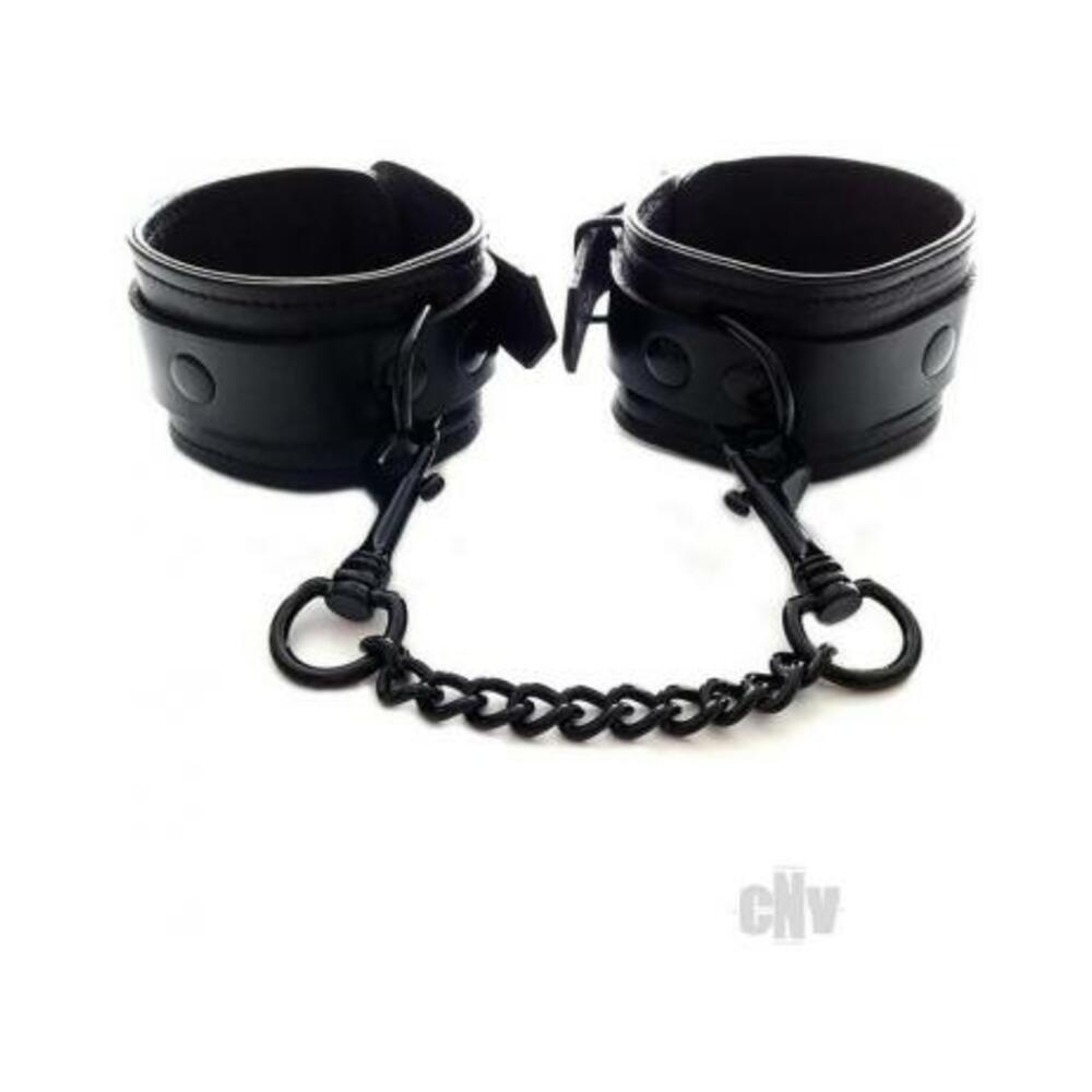 Leather Wrist Cuff Black