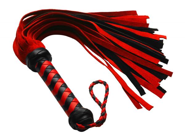 Short Suede Flogger Black Red