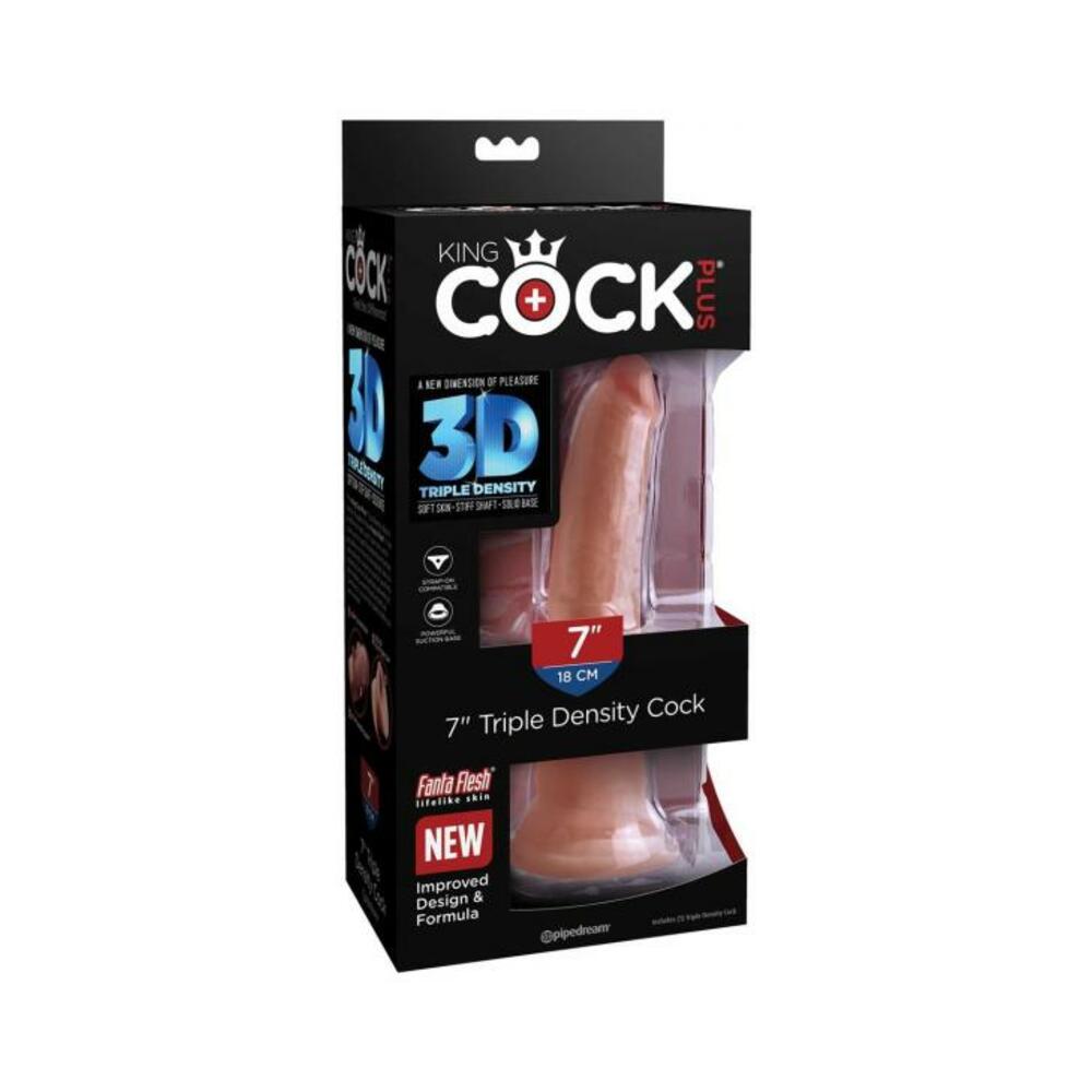 King Cock Plus 7 In. Triple Density Cock Tan