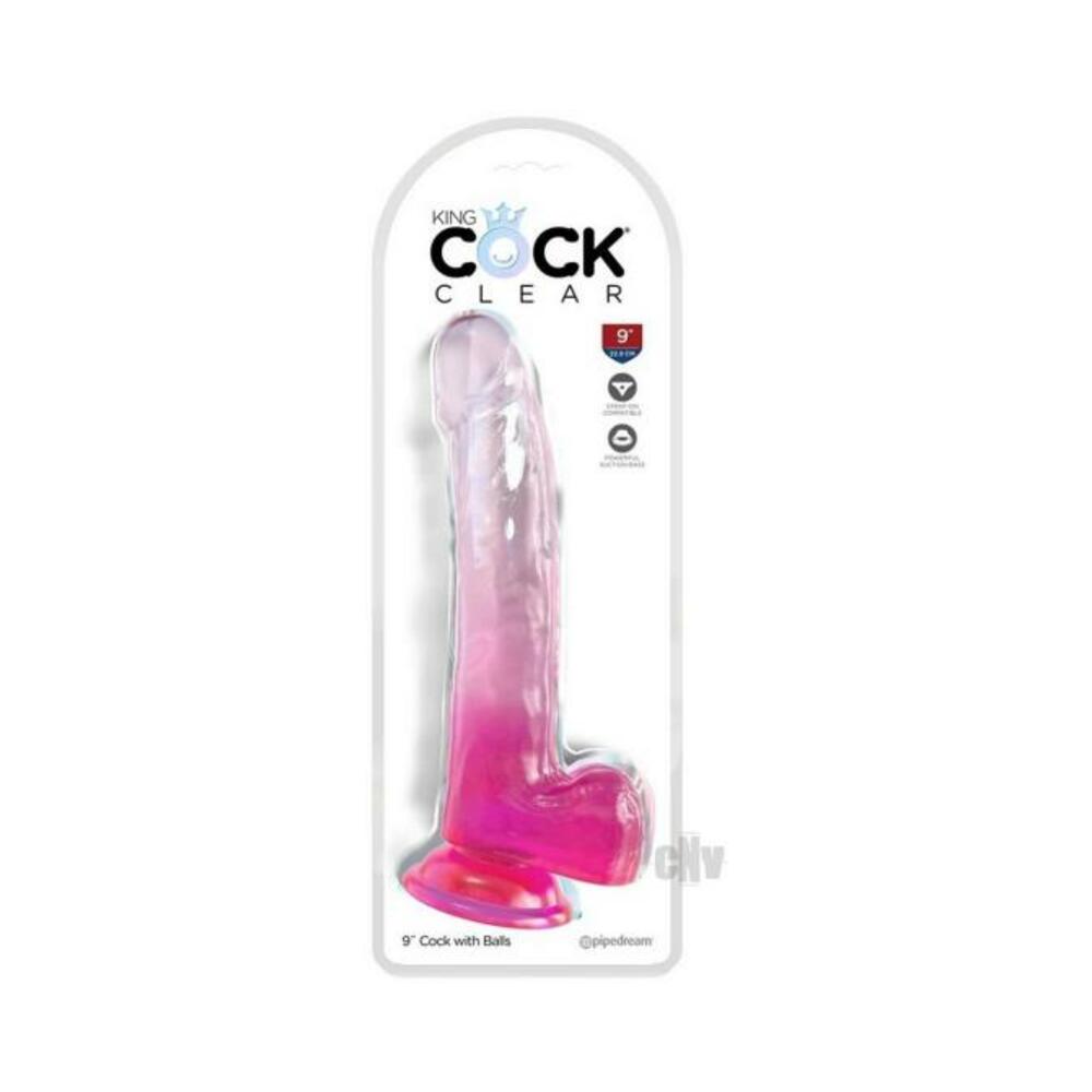 Kc 9 Cock Clear W/balls Pink