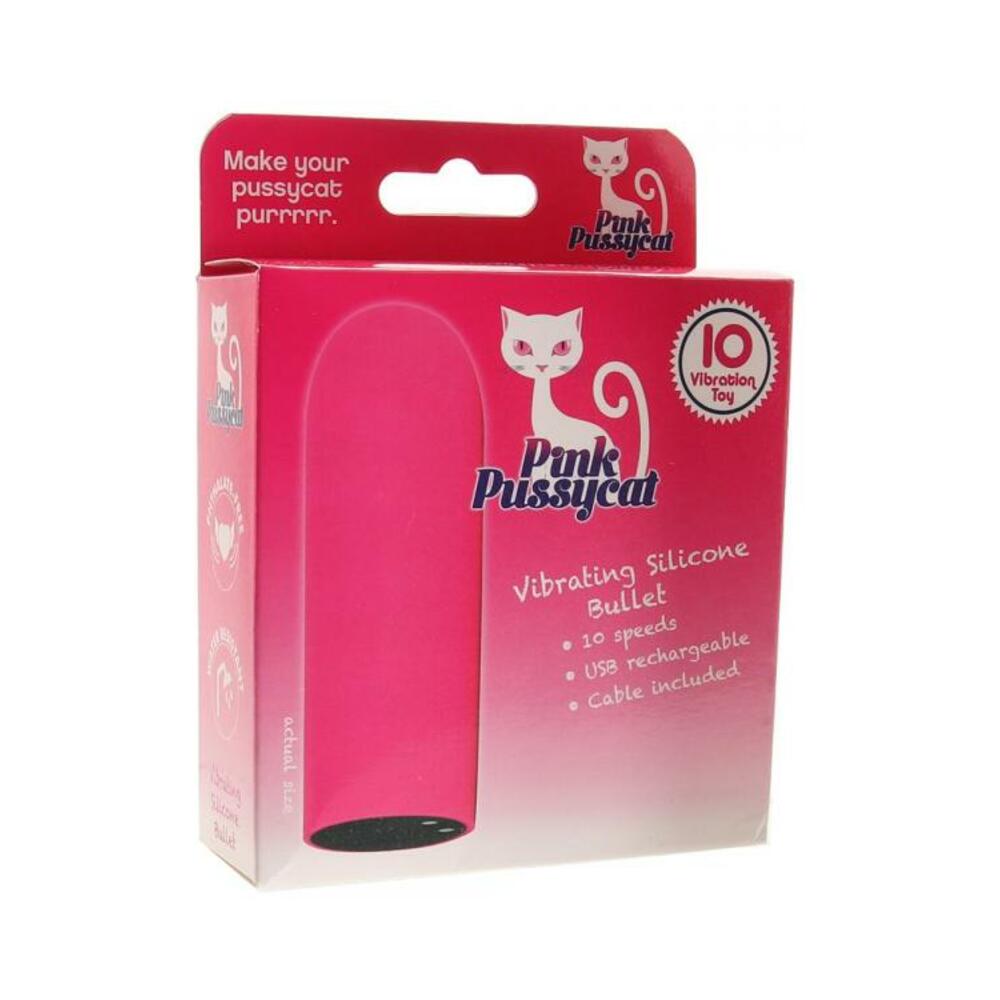 Pink Pussycat Silicone Bullet Vibrating