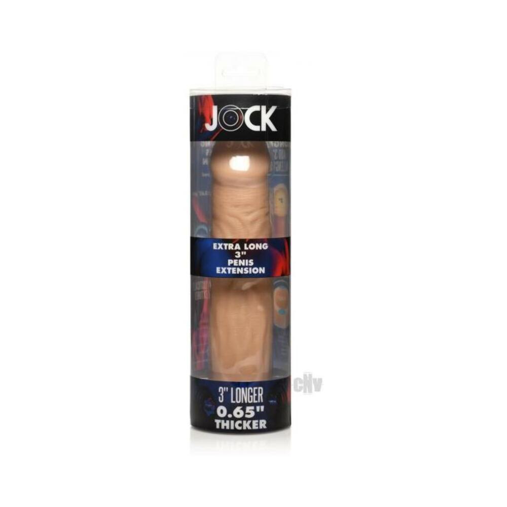 Jock Extra Long Penis Extension Sleeve 3in Light