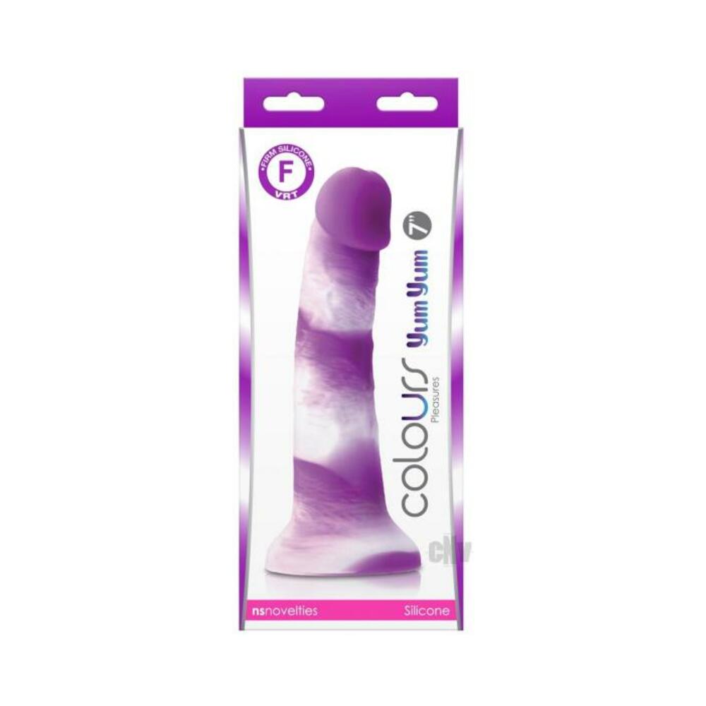 Colours Pleasures Yum Yum 7" Dildo - Purple