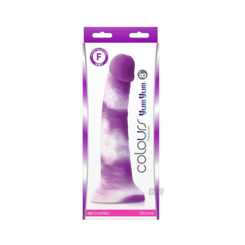 Colours Pleasures Yum Yum 8" Dildo - Purple