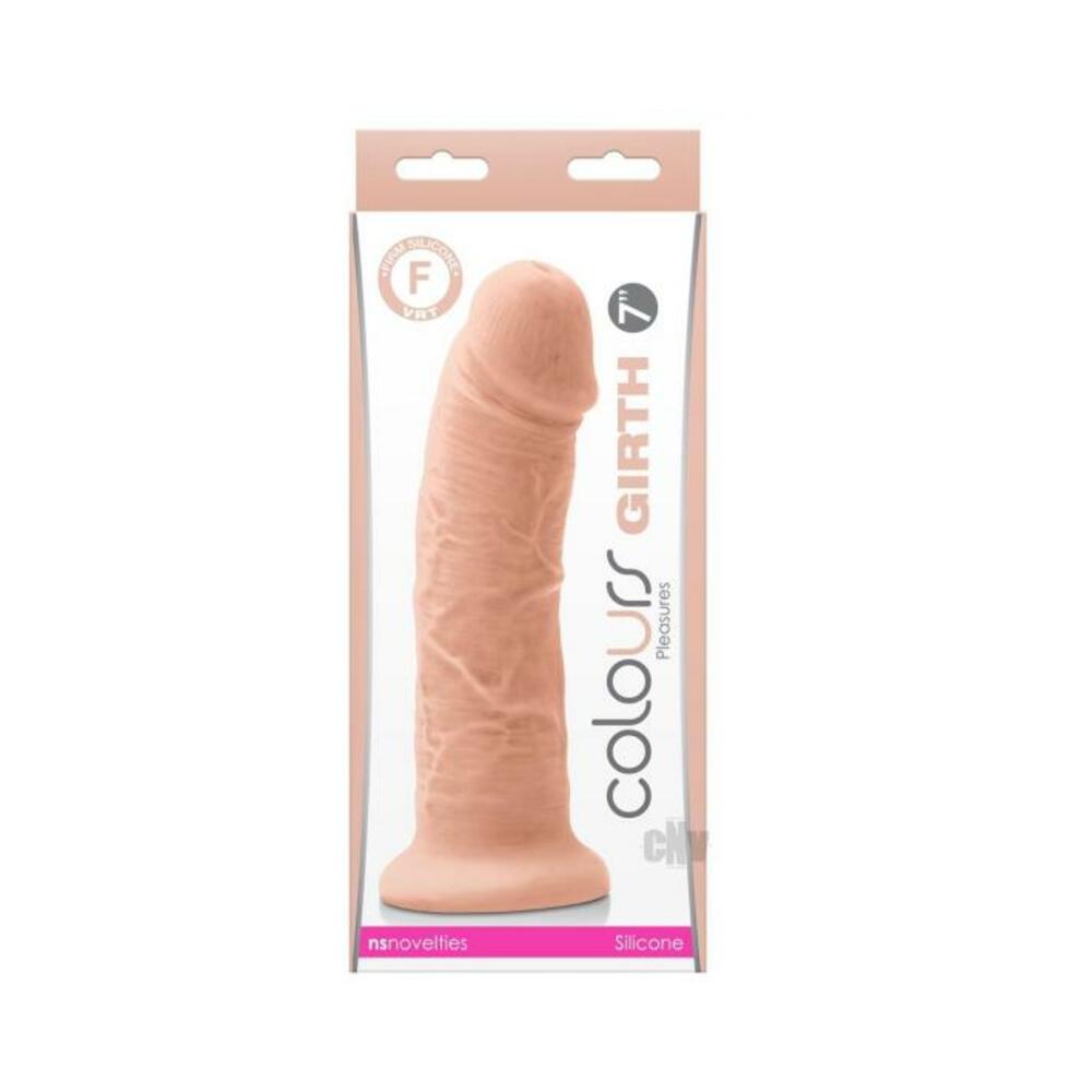 Colours Girth Silicone Dildo - White