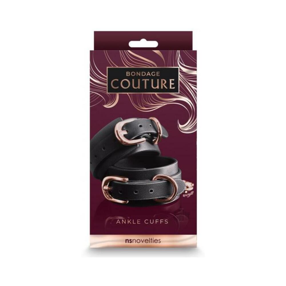 Bondage Couture Ankle Cuffs Black