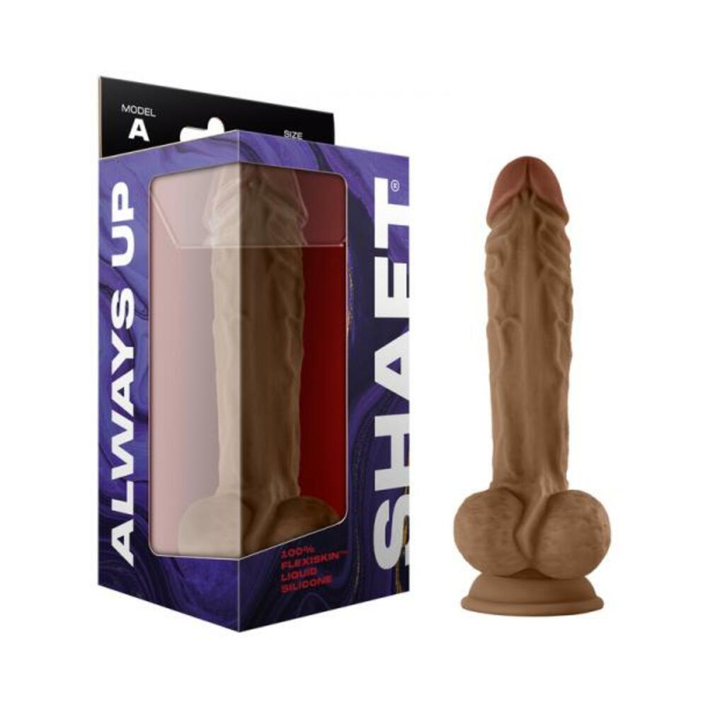 Shaft Model A Liquid Silicone 10.5 In. Dildo With Balls Oak