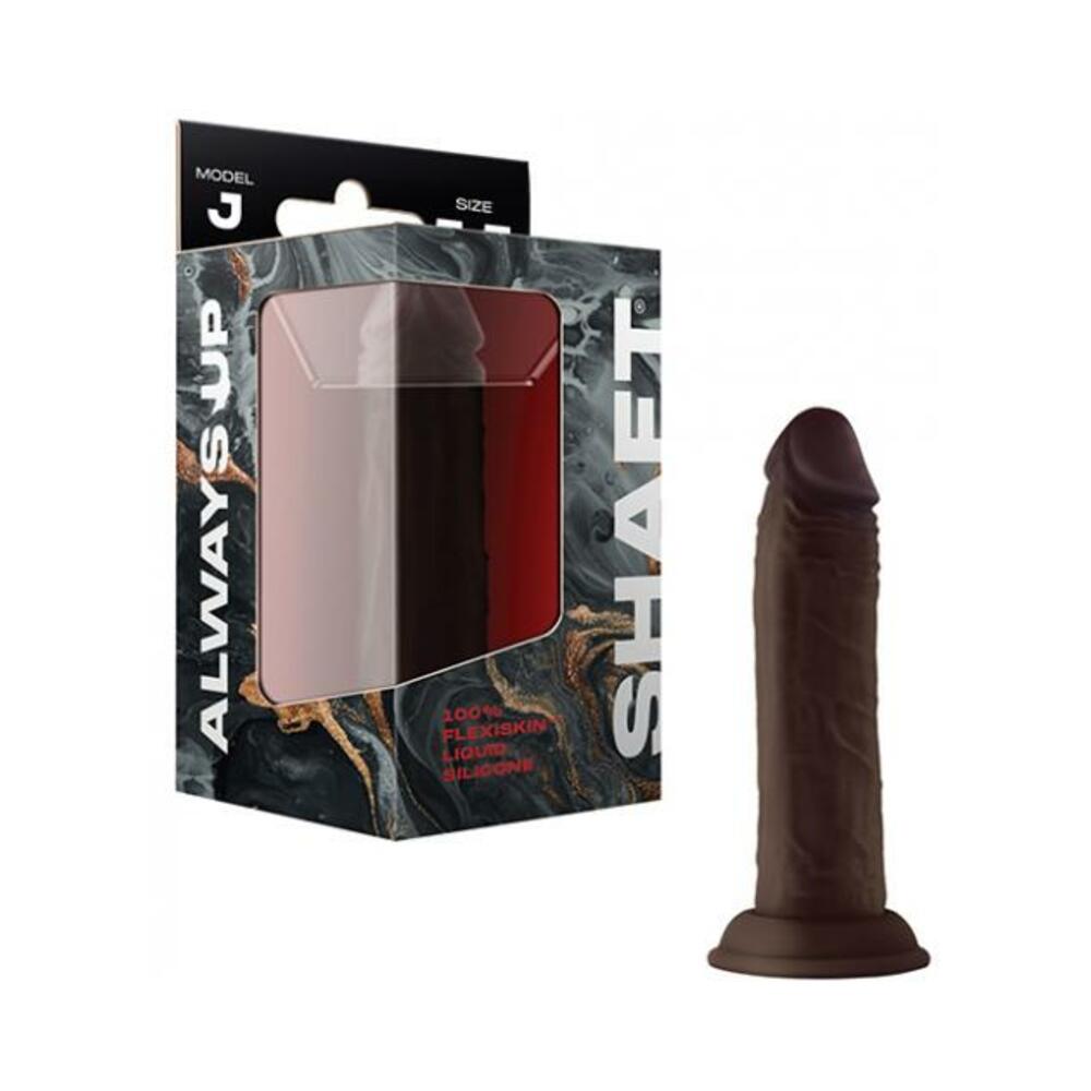 Shaft Model J Liquid Silicone 5.5 In. Dildo Mahogany