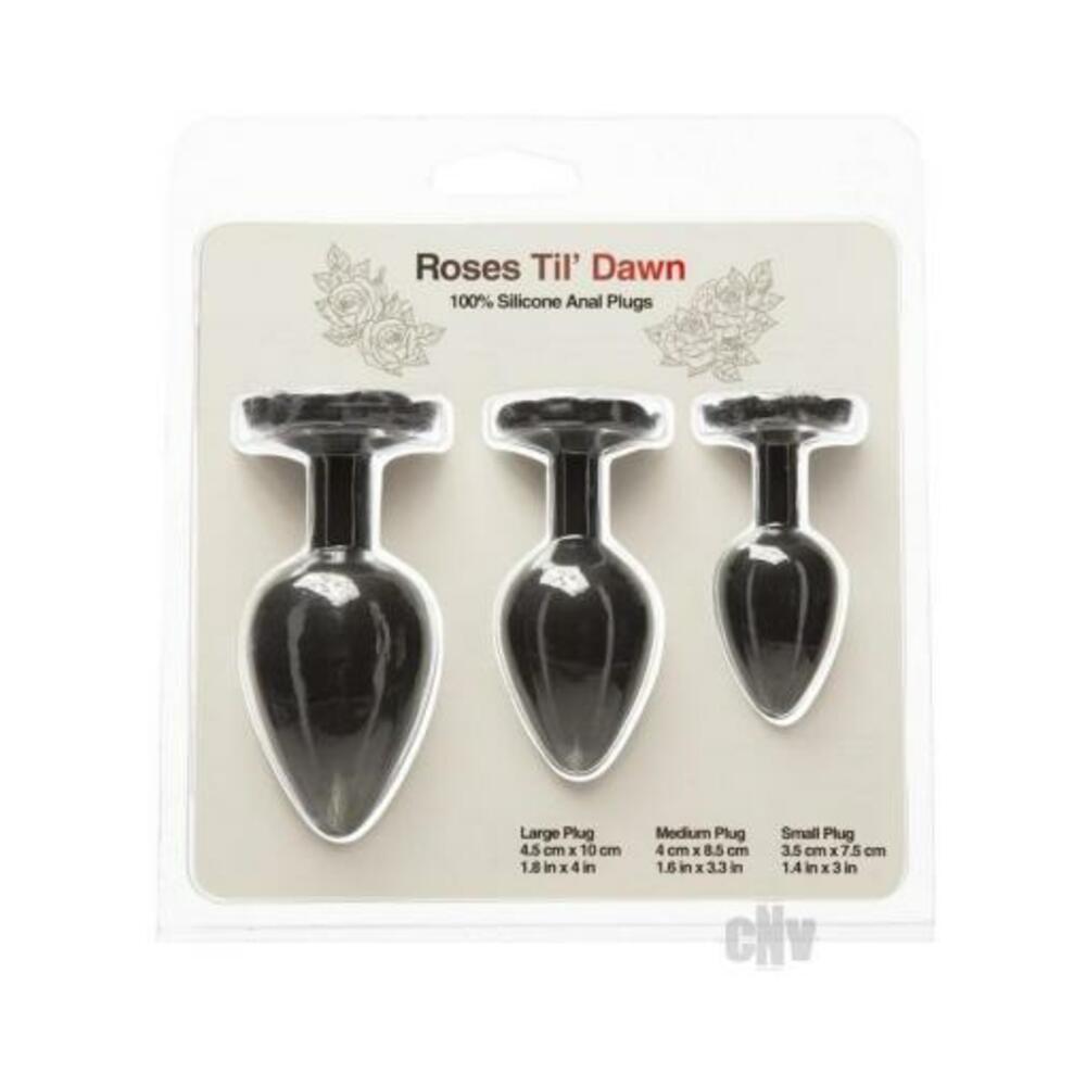 Roses Til Dawn Silicone Anal Plug Kit