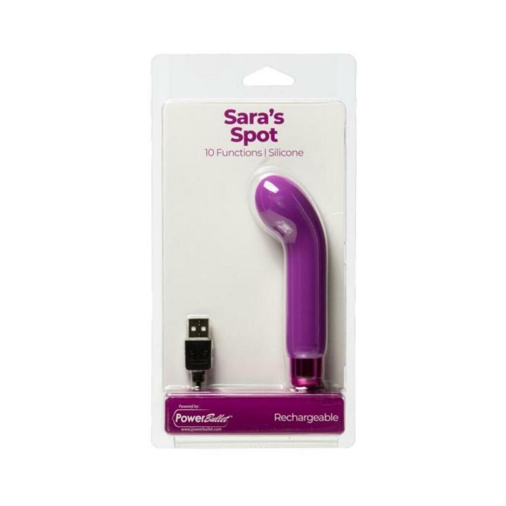 Sara's Spot Rechargeable Bullet With Removable G-spot Sleeve Purple