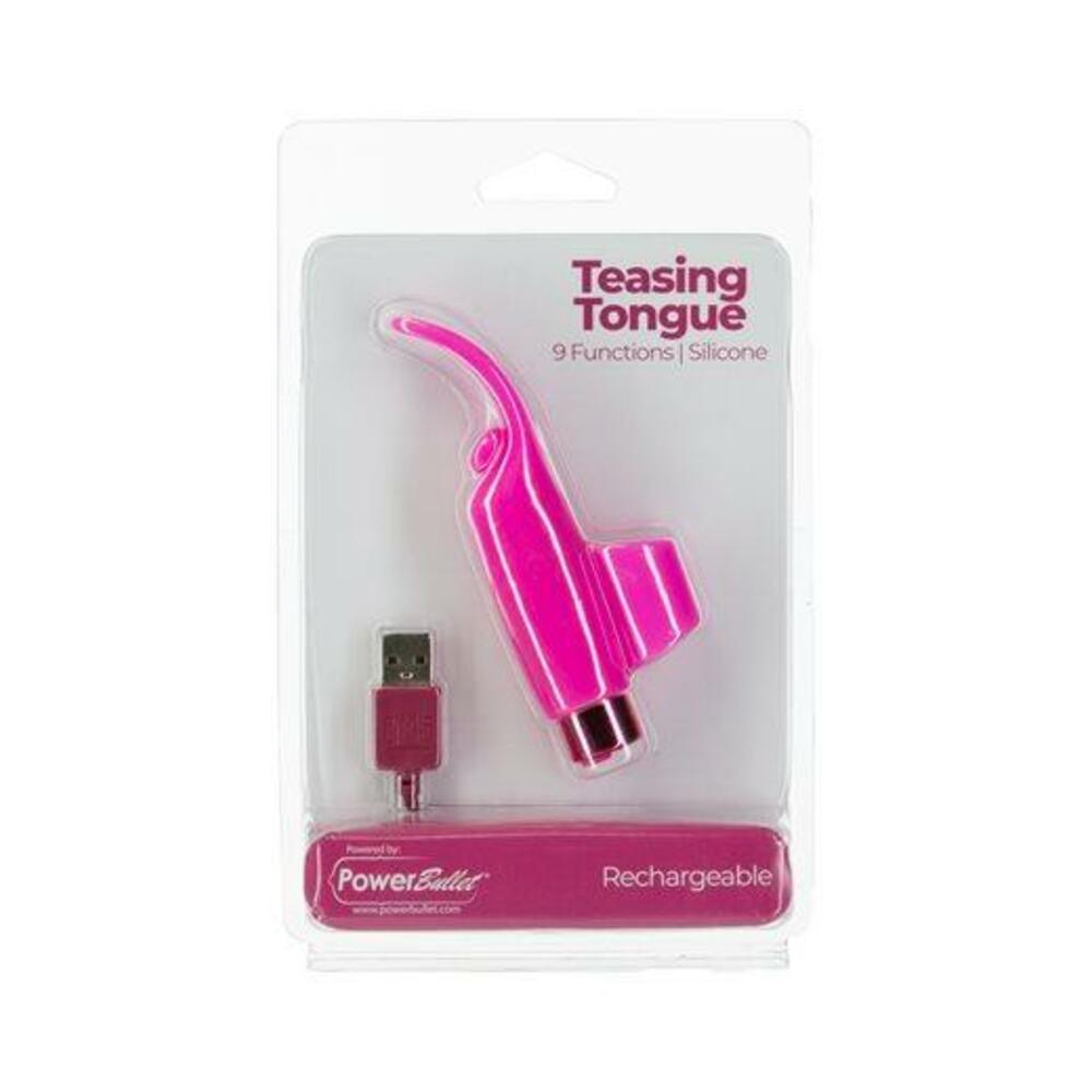 Powerbullet Teasing Tongue With Mini Rechargeable Bullet 2.5 In. Pink