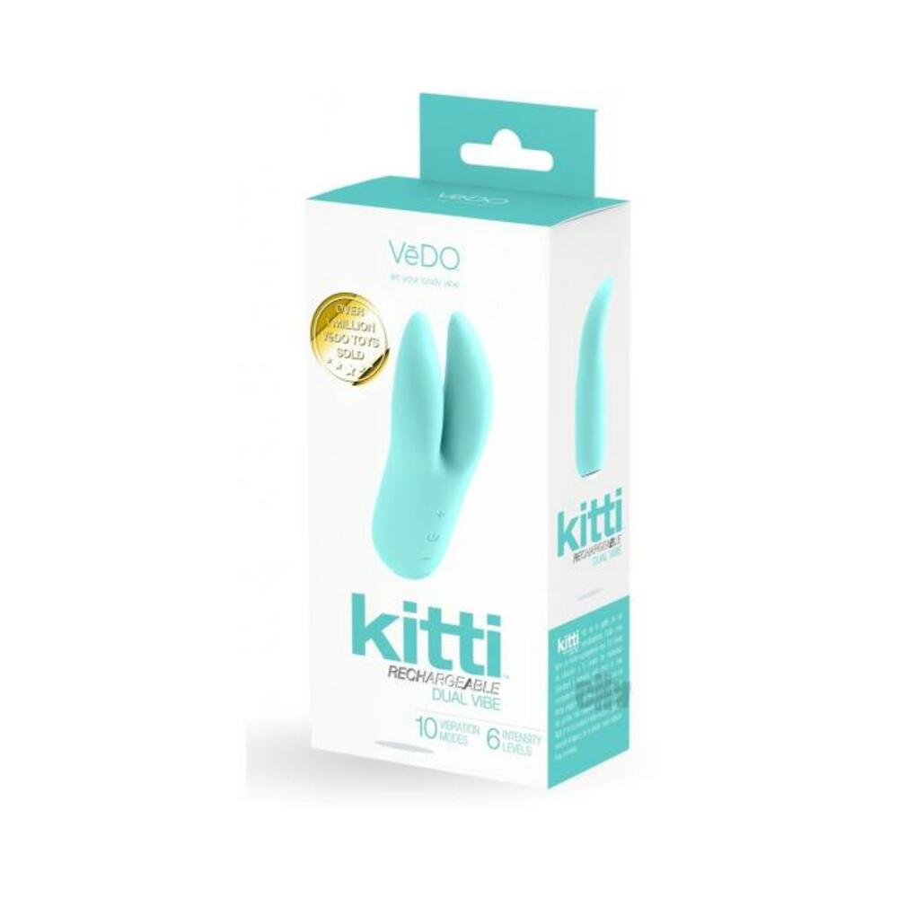 Vedo Kitti Rechargeable Dual Vibe Tease Me Turquoise