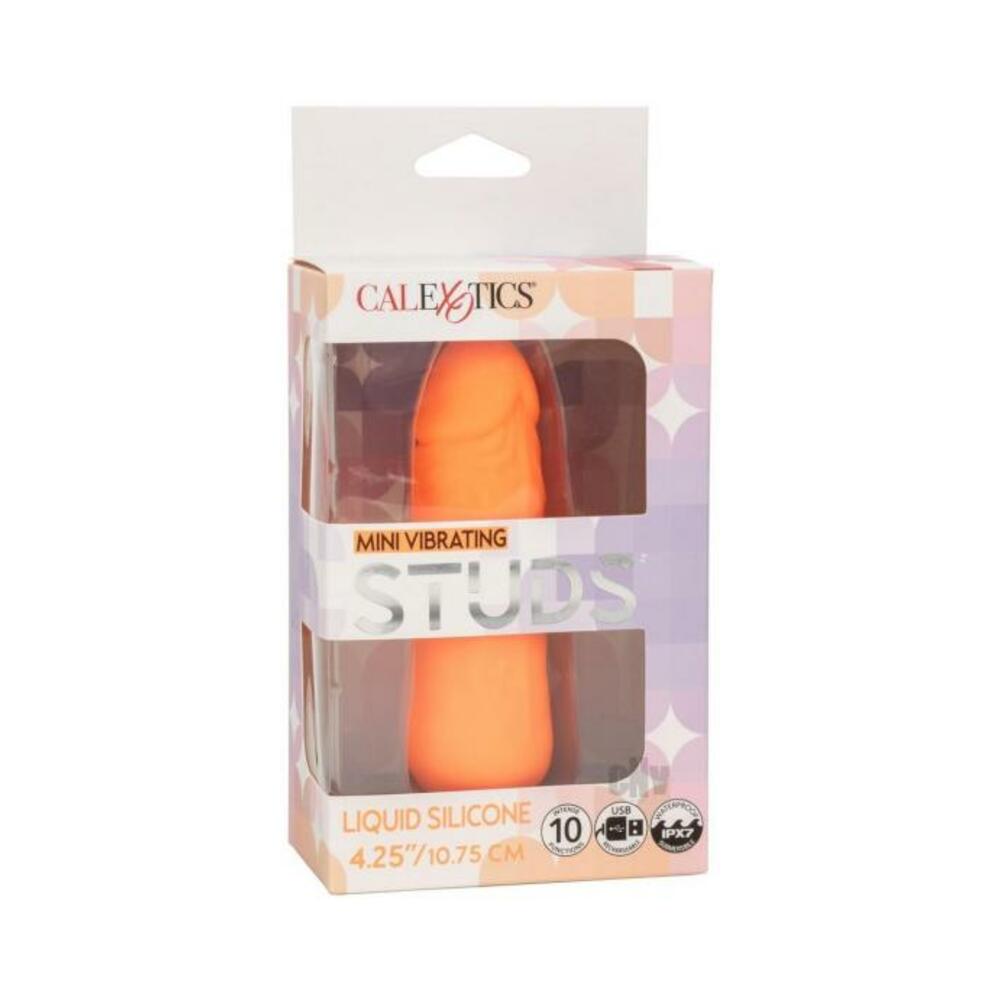 Silicone Studs Mini Vibrating Studs - Orange