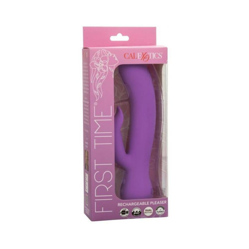 First Time Rechargeable Pleaser Vibrator - Purple