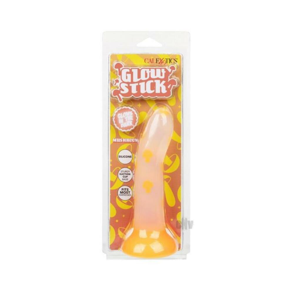 Glow Stick Mushroom Suction Cup Glow-in-the-dark Dildo - Yellow