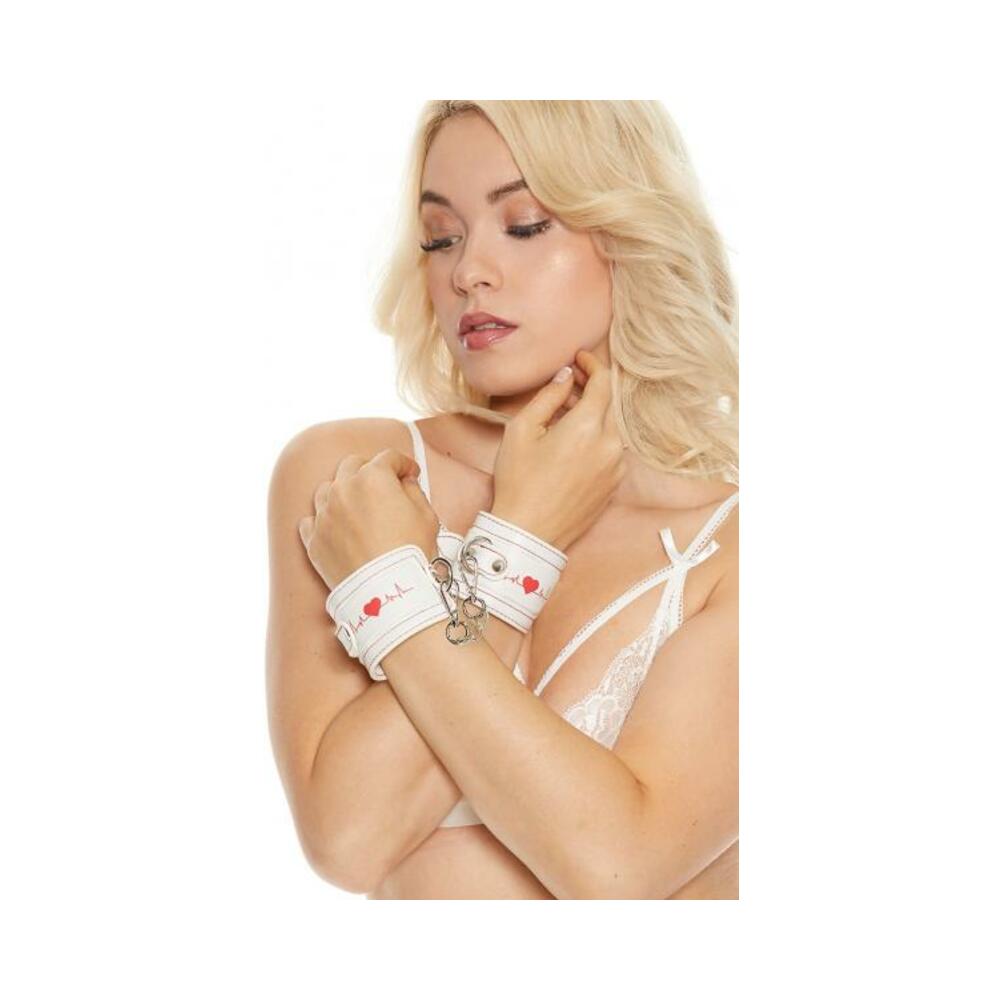 Ouch Wrist Cuffs Nurse Theme White