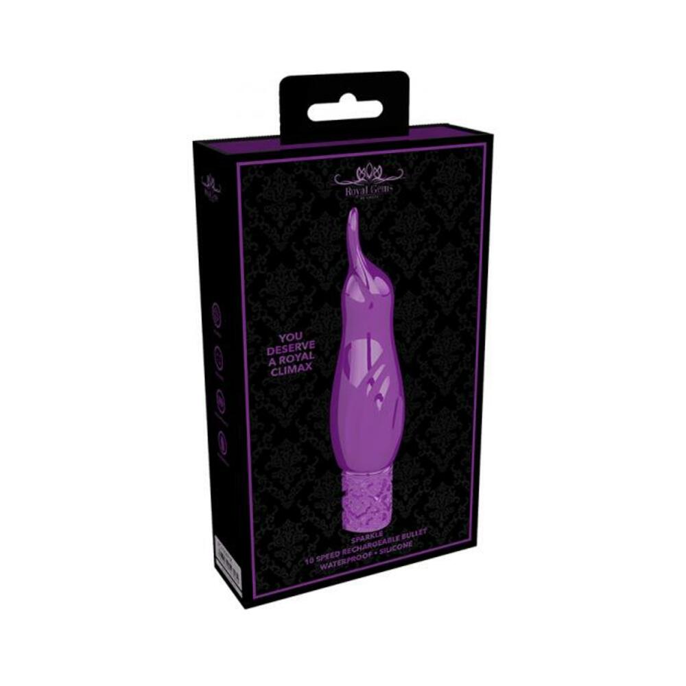 Royal Gems - Sparkle - Silicone Rechargeable Bullet - Purple