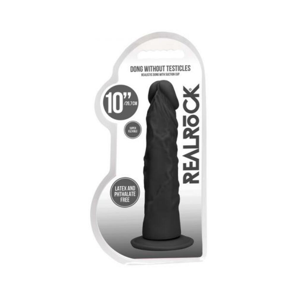 Realrock Skin 10 In. Dildo Black