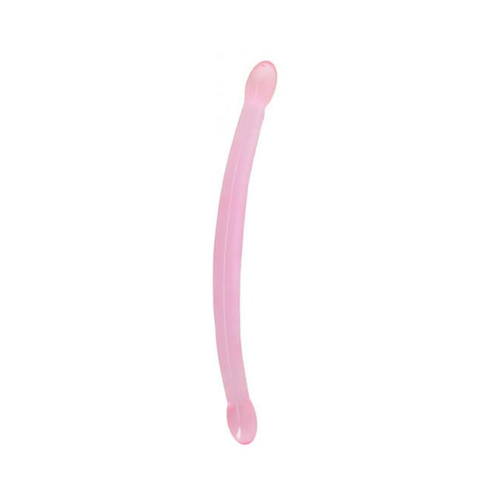 Shots Realrock Crystal Clear 17" Double Dildo  - Pink