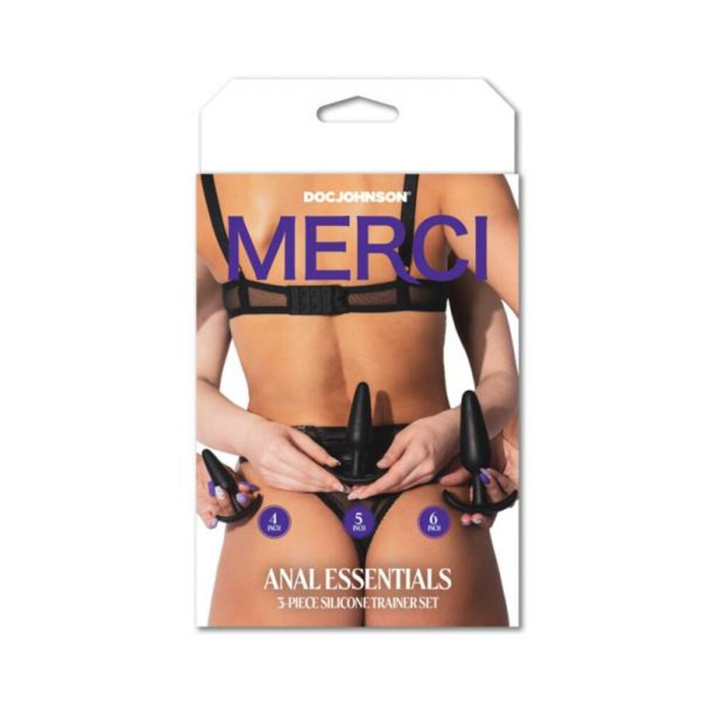 Merci Anal Essentials 3-piece Silicone Trainer Set Black