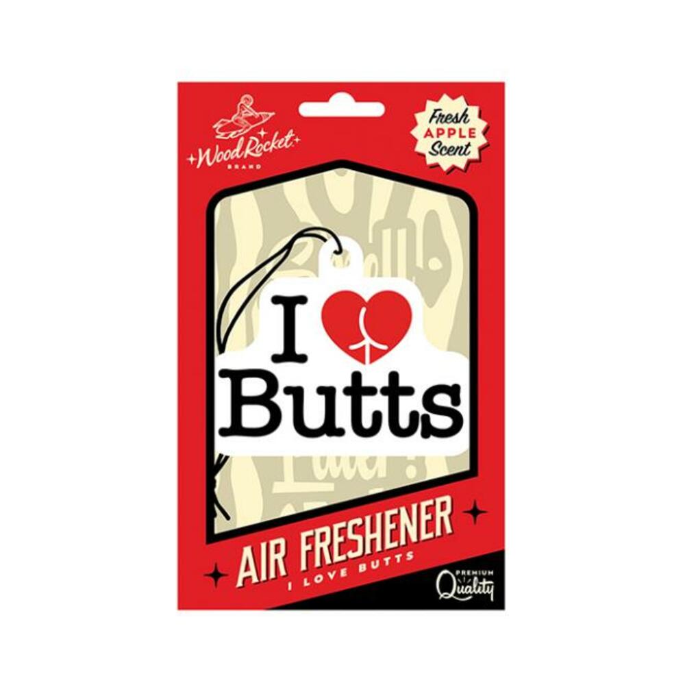 '=wood Rocket I Love Butts Air Freshener - Apple