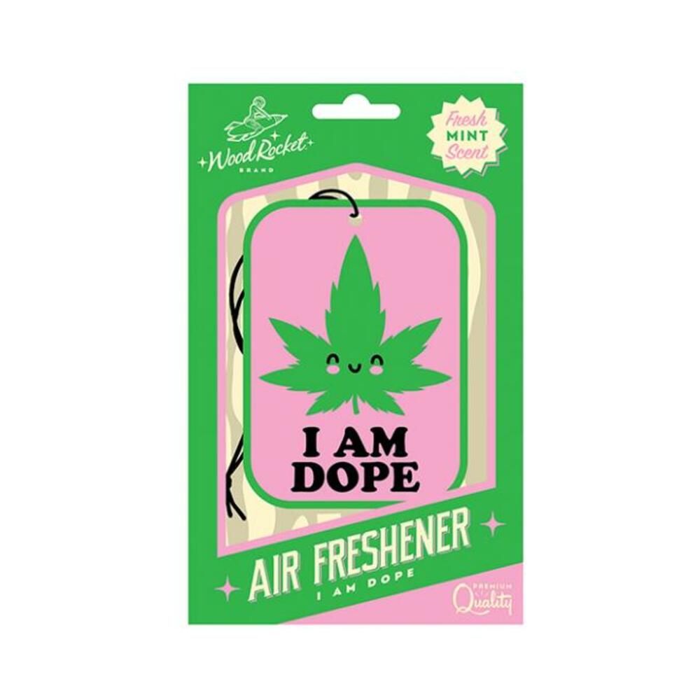 '=wood Rocket I Am Dope Air Freshener - Mint