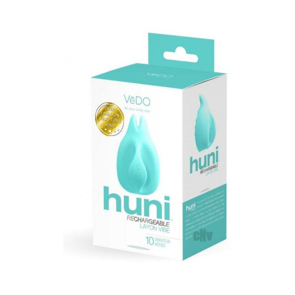 Vedo Huni Rechargeable Finger Vibe - Tease Me Turquoise