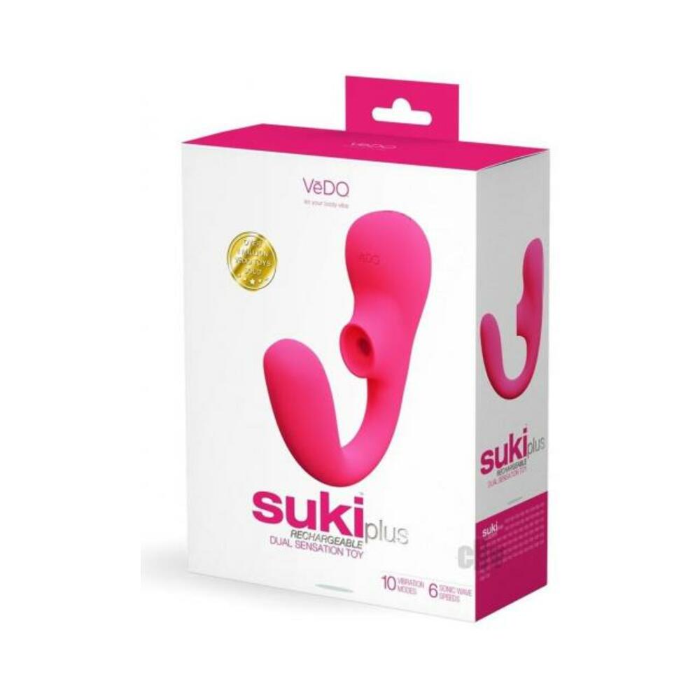 Vedo Suki Plus Rechargeable Dual Sonic Vibe Foxy Pink