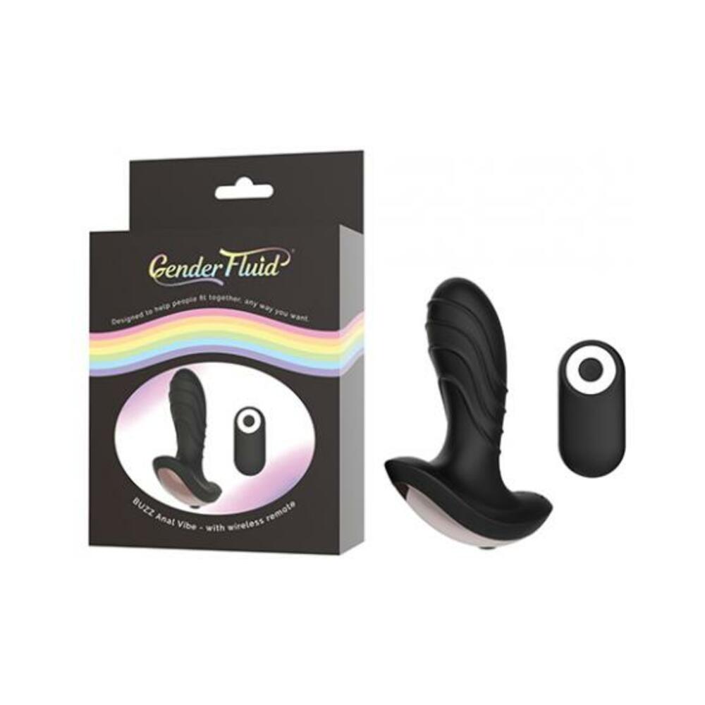 Gender Fluid Buzz Anal Vibe W/remote - Black