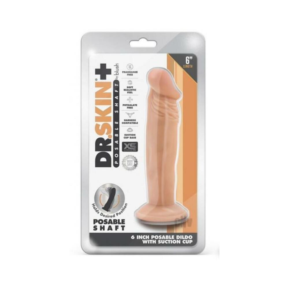 Dr Skin Plus Posable Dildo 6 Vanilla