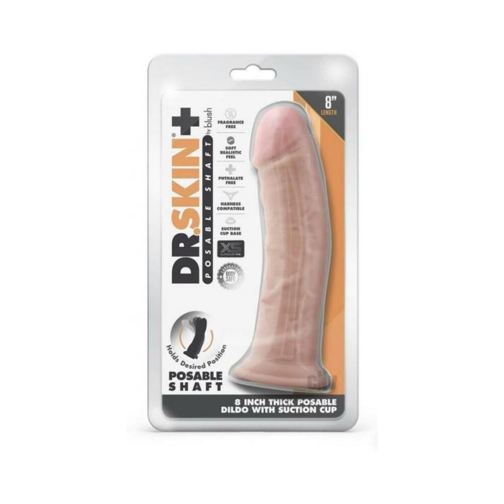 Dr Skin Plus Thick Pose Dildo 8 Vanilla