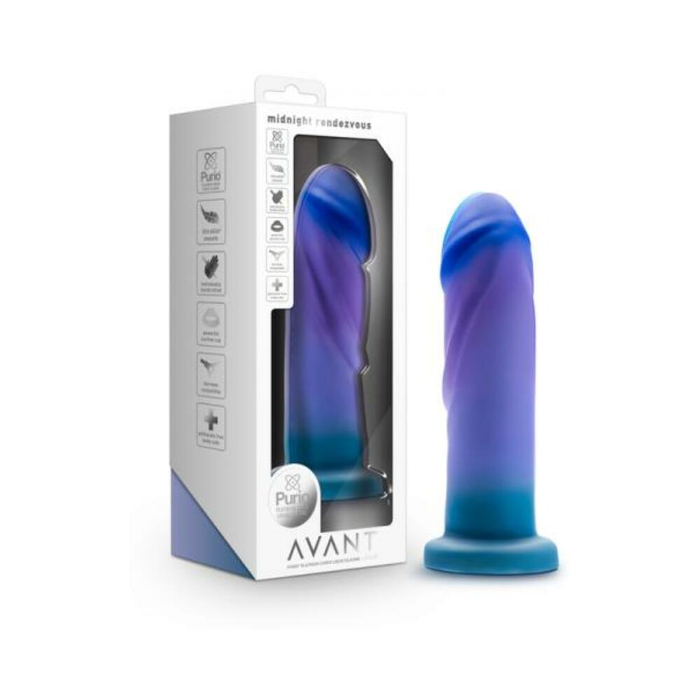 Avant Midnight Rendezvous 7.5 In. Dildo Ocean Blue