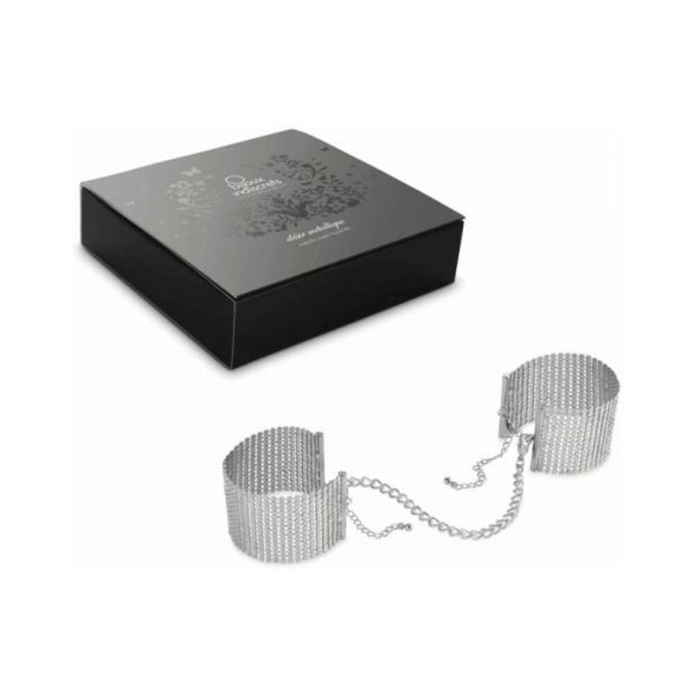 Bijoux Indiscrets Desir Metallique Mesh Handcuffs Silver