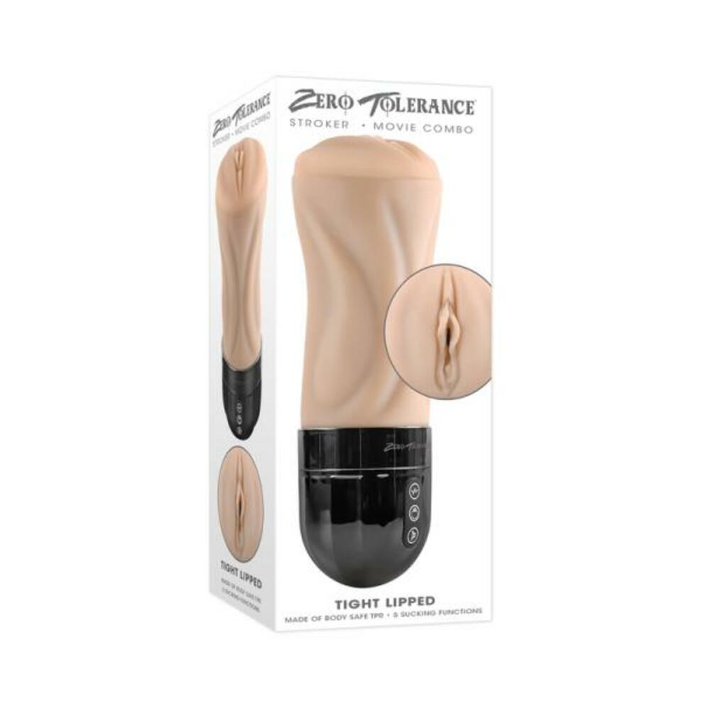 Zero Tolerance Tight Lipped Rechargeable Stroker With Suction Light