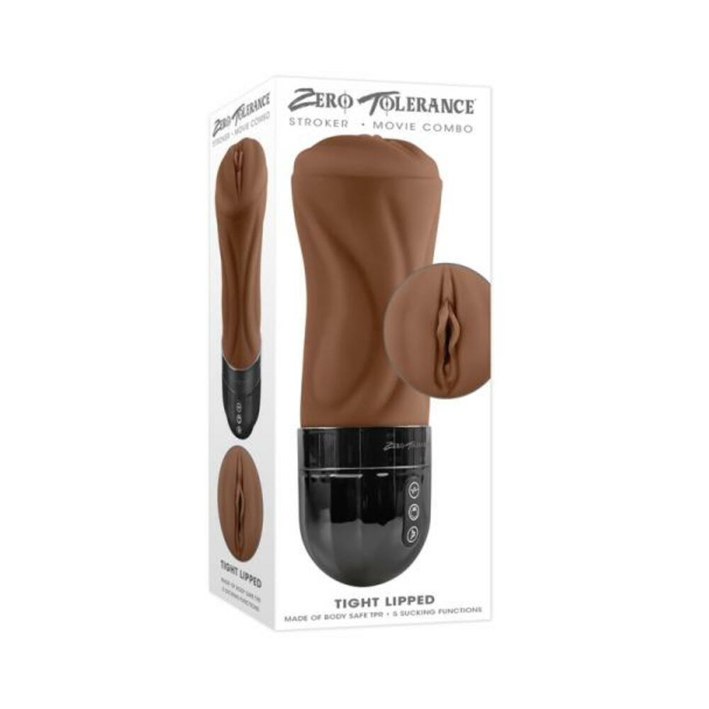 Zero Tolerance Tight Lipped Rechargeable Stroker With Suction Dark