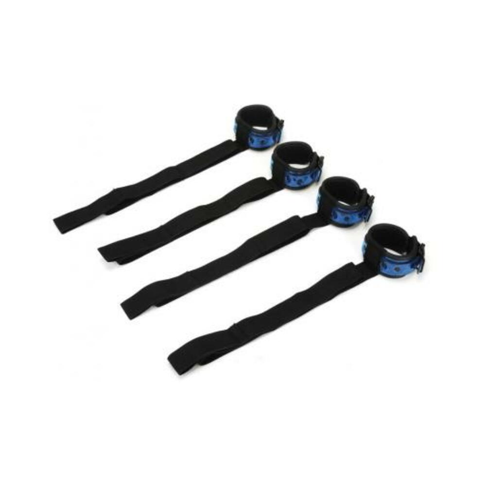 Whip Smart Diamond Bed Ties Blue