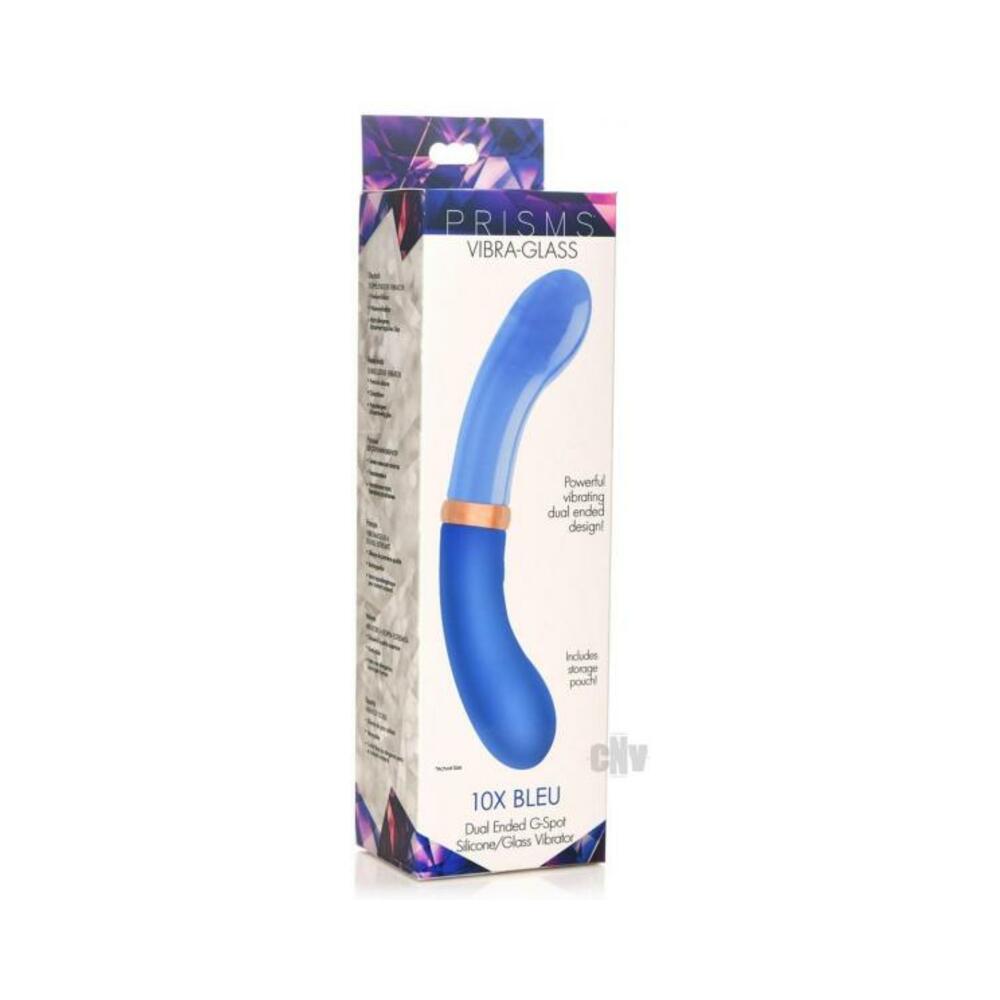 Prisms Vibra Glass Duel End G Spot Bleu