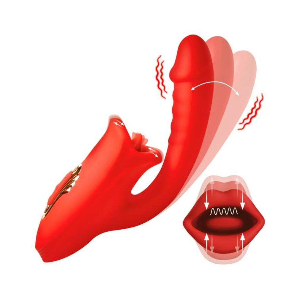 Deep Kiss Silicone Licking Rabbit Vibrator