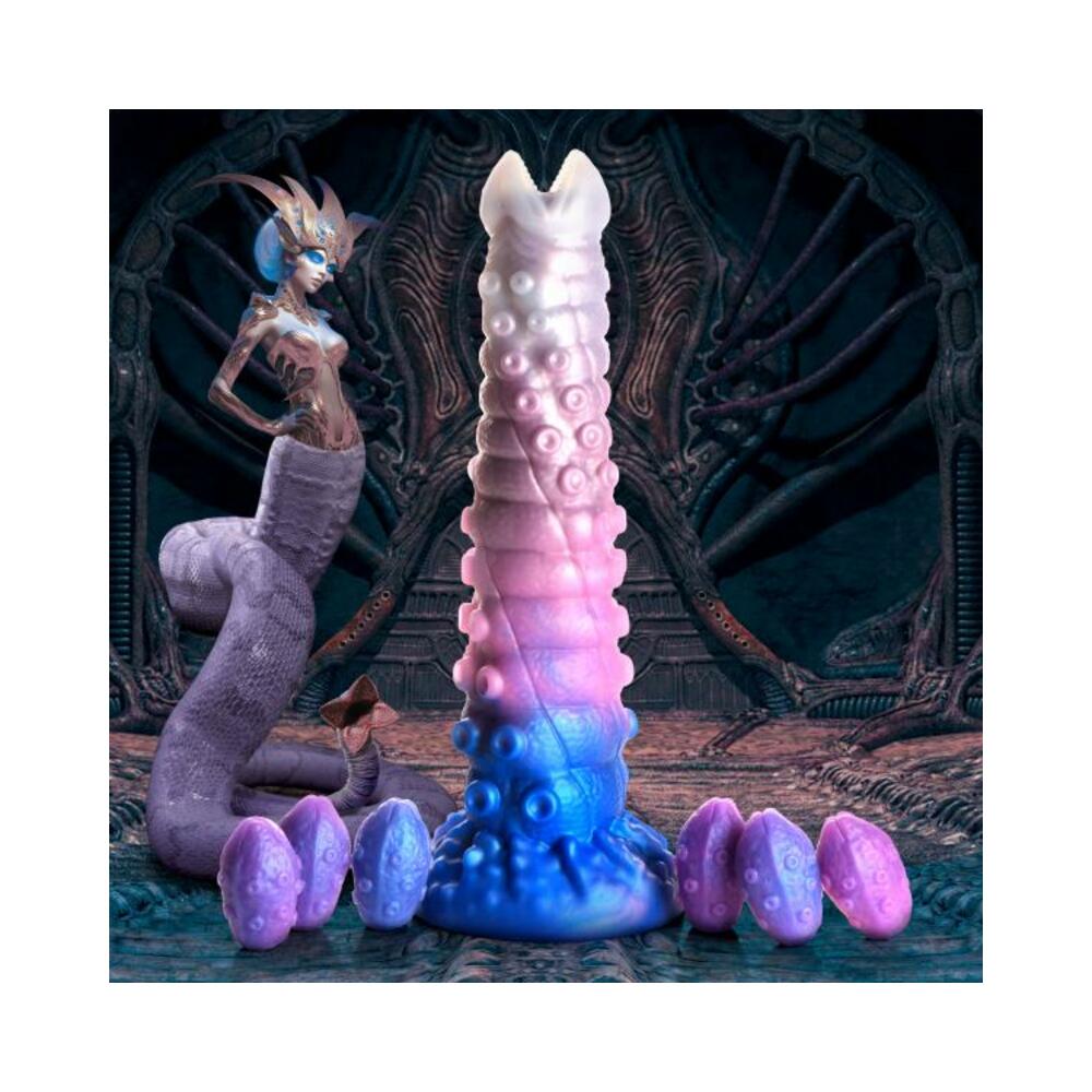 Tenta-queen Ovipositor Silicone Dildo With Eggs