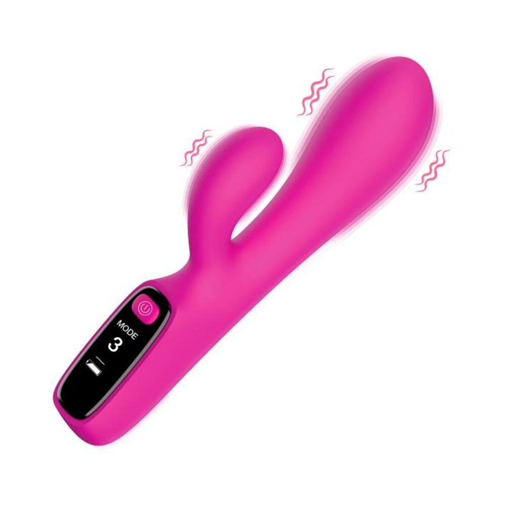 Silicone Rabbit Vibrator With Digital Display