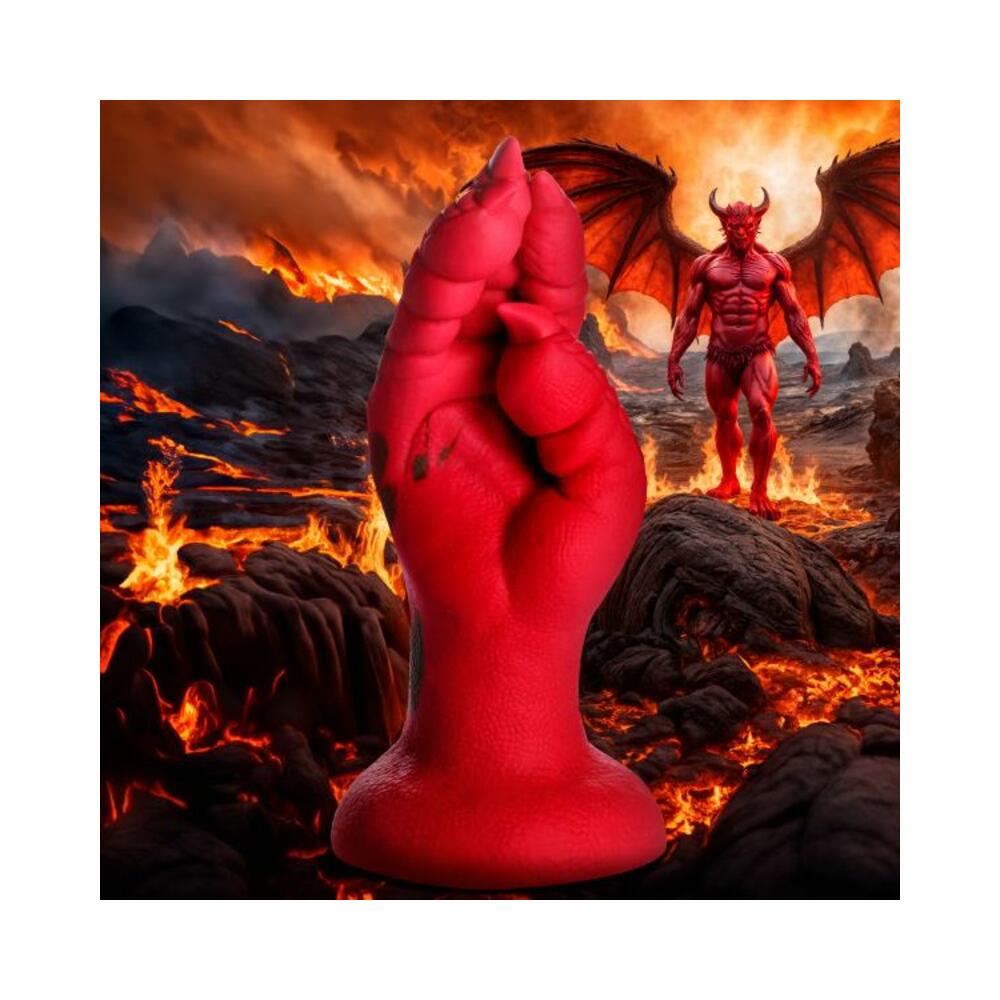 Demon Claw Fisting Silicone Dildo - Red