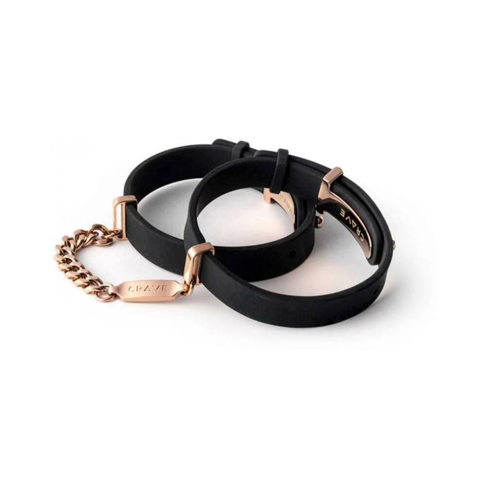 Crave Id Cuffs Black/rose Gold