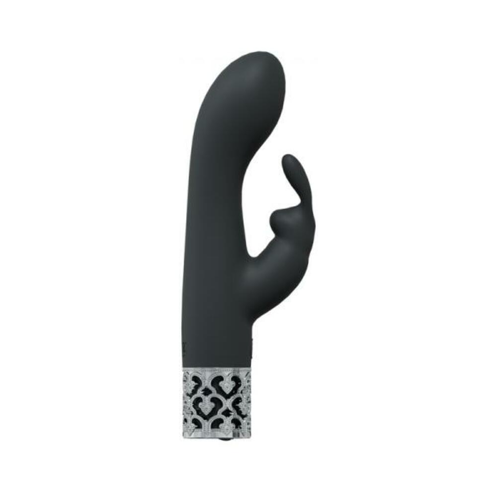 Royal Gems Royal Rabbit Silicone Rechargeable Vibrator Black