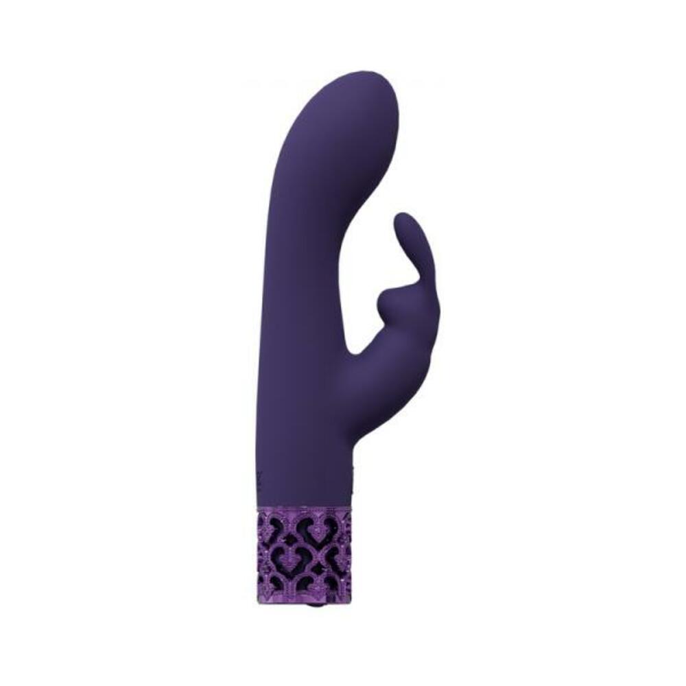 Royal Gems Royal Rabbit Silicone Rechargeable Vibrator Purple